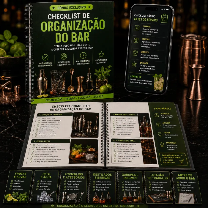 Bônus #6: Checklist de Organização do Bar